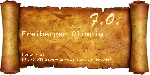 Freiberger Olimpia névjegykártya